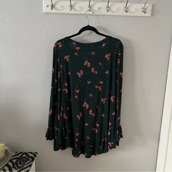Free People Olivia Green Floral Print Tunic Dress - Picture 8 of 9